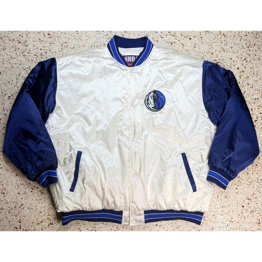 G-III Carl Banks NBA Vtg Dallas Mavericks Embroidered Bomber Jacket Size 3XL